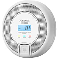 X-Sense Detector de CO con Pantalla Digital- Detector de monóxido de Carbono- con una Vida útil de 10 años- batería…